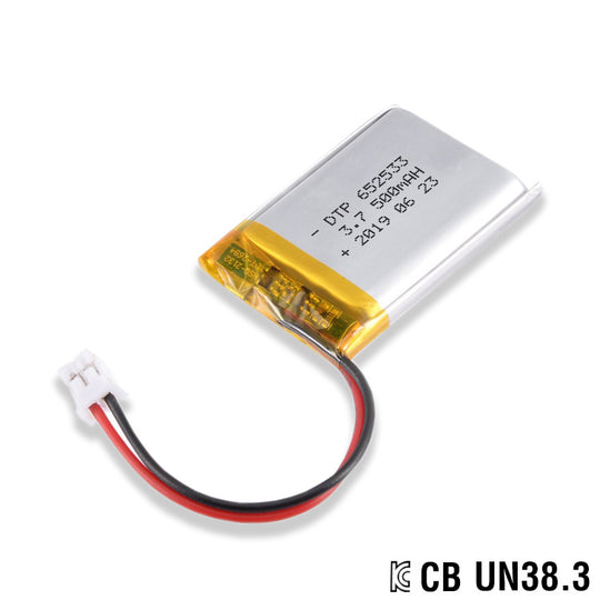 652533 500mAh with KC62133, CB, IEC62133, UL1642, BIS & CE | 3.7V LiPo Lithium Ion Battery