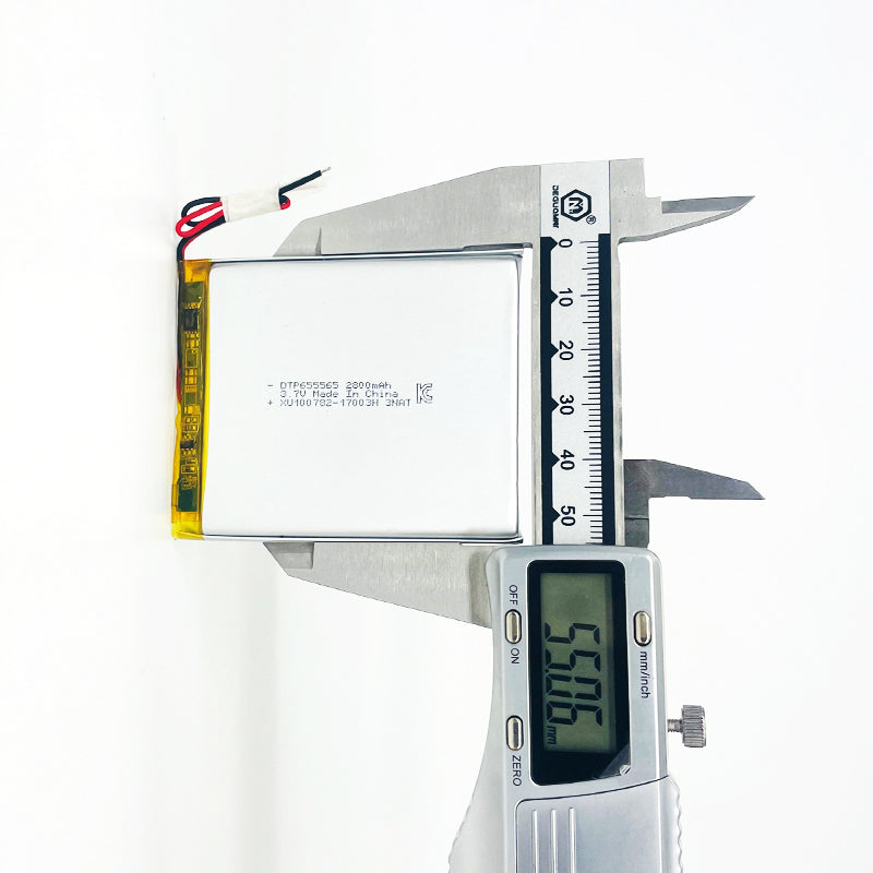 655565 2800mAh with KC62133 & RoHS | 3.7V LiPo Lithium Ion Battery