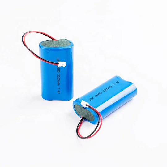 Cylindrical 18650-2S 7.4V  2200mah Li-ion Battery Pack (A-grade cell）
