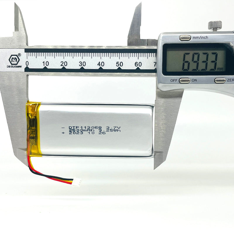 113068 2500mAh with KC62133, CE & RoHS | 3.7V LiPo Lithium Ion Battery
