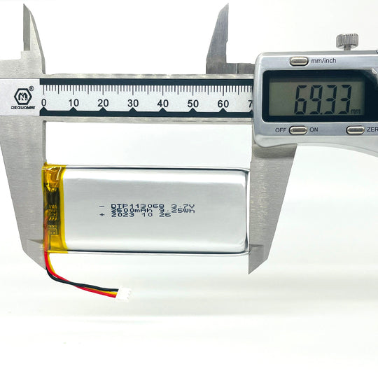 113068 2500mAh with KC62133, CE & RoHS | 3.7V LiPo Lithium Ion Battery