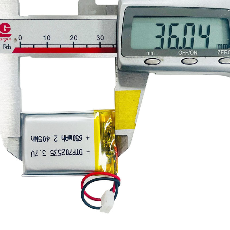 702535 750mAh with UN38.3, CE, RoHS | 3.7V LiPo Lithium Ion Battery