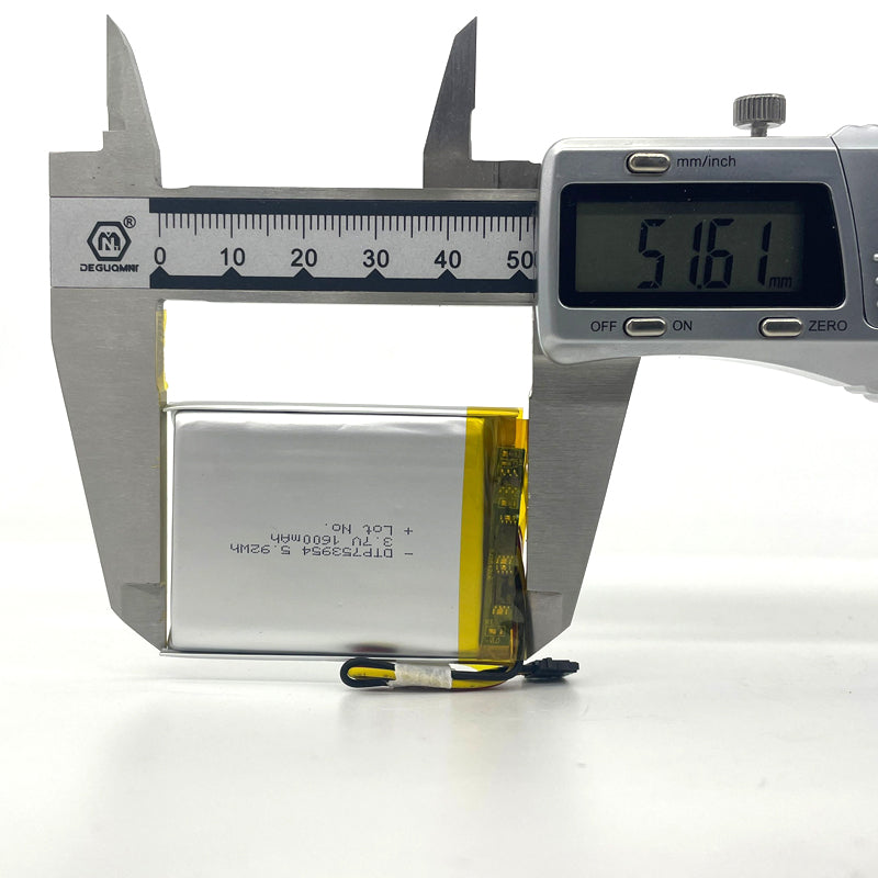 753954 1600mAh with IEC62133 | 3.7V LiPo Lithium Ion Battery