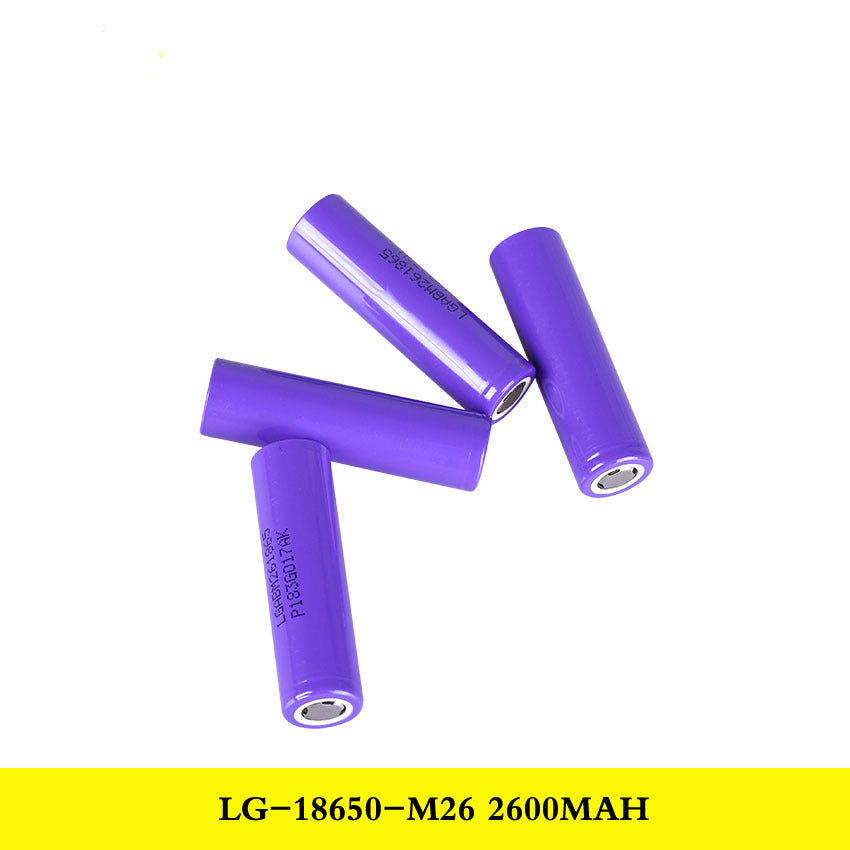 Cylindrical 18650 3.7V 2600mah Li-ion Battery (A-grade cell）