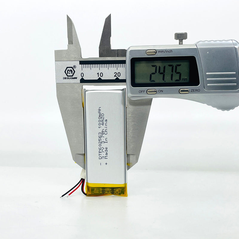 602563 1000mAh with KC62133, EN62133, CE & RoHS | 3.7V LiPo Lithium Ion Battery