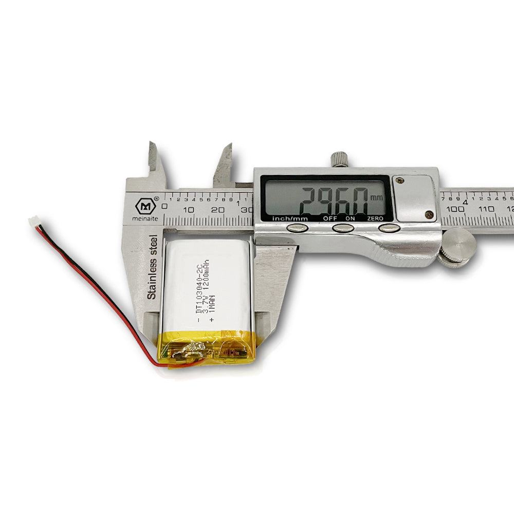 103040 1200mAh with KC62133, CB, UL1642, UN38.3, BIS & CE | 3.7V LiPo Lithium Ion Battery