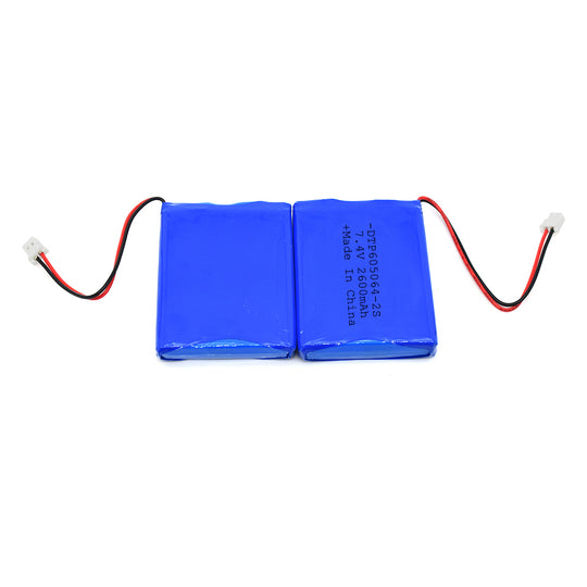 7.4V Lithium Battery Pack 605064-2S 2600mah