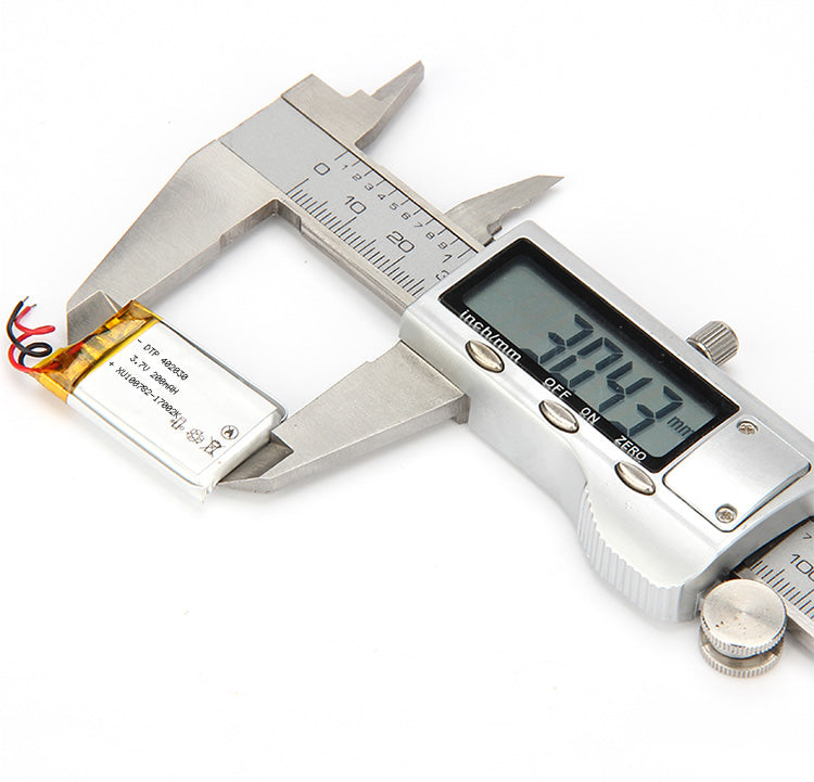 402030 200mAh with UN38.3, CB, KC62133, CE, RoHS | 3.7V LiPo Lithium Ion Battery