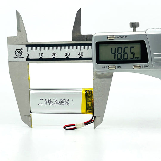 802048 750mAh with KC62133 & UL1642 | 3.7V LiPo Lithium Ion Battery