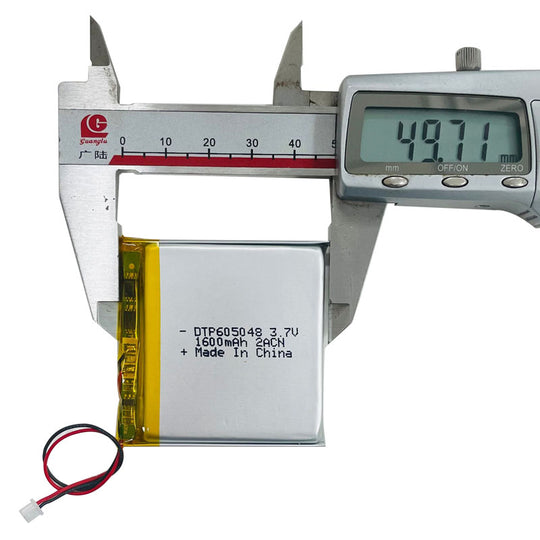 605048 1600mAh with UN38.3 & CE | 3.7V LiPo Lithium Ion Battery