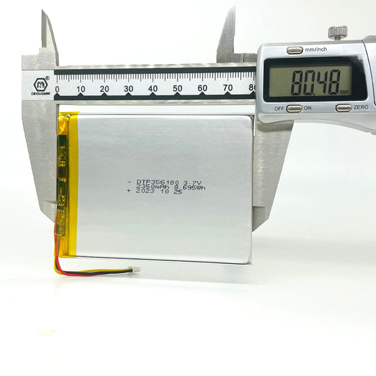 356180 2350mAh with KC62133 & CE | 3.7V LiPo Lithium Ion Battery