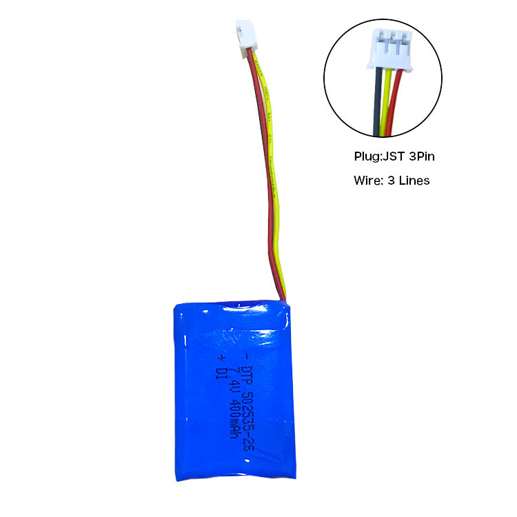 7.4V Lithium Battery Pack 502535-2S 400mah