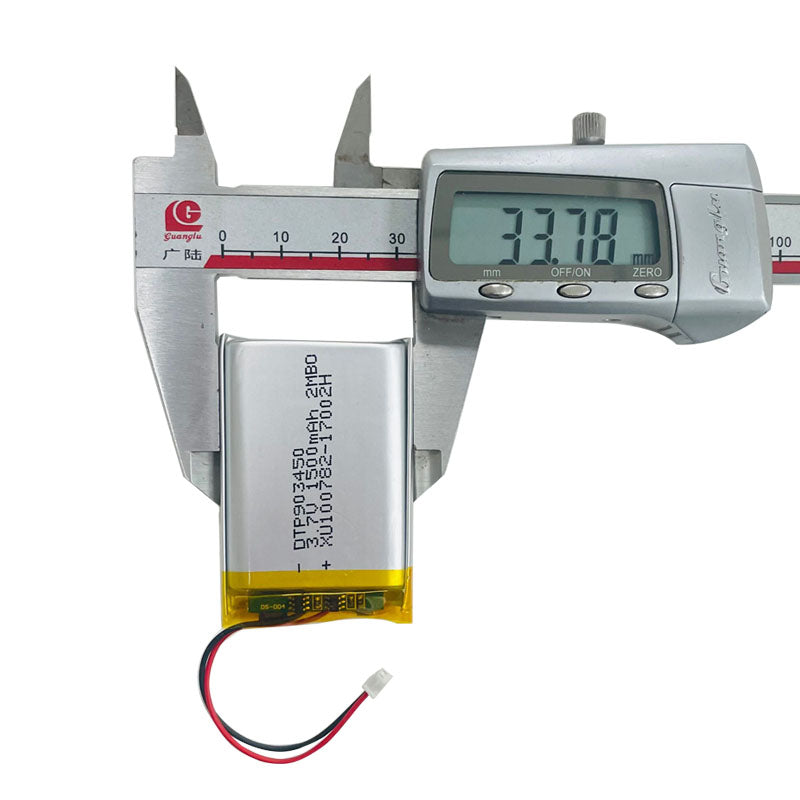 903450 1500mAh with KC62133, BIS & RoHS | 3.7V LiPo Lithium Ion Battery
