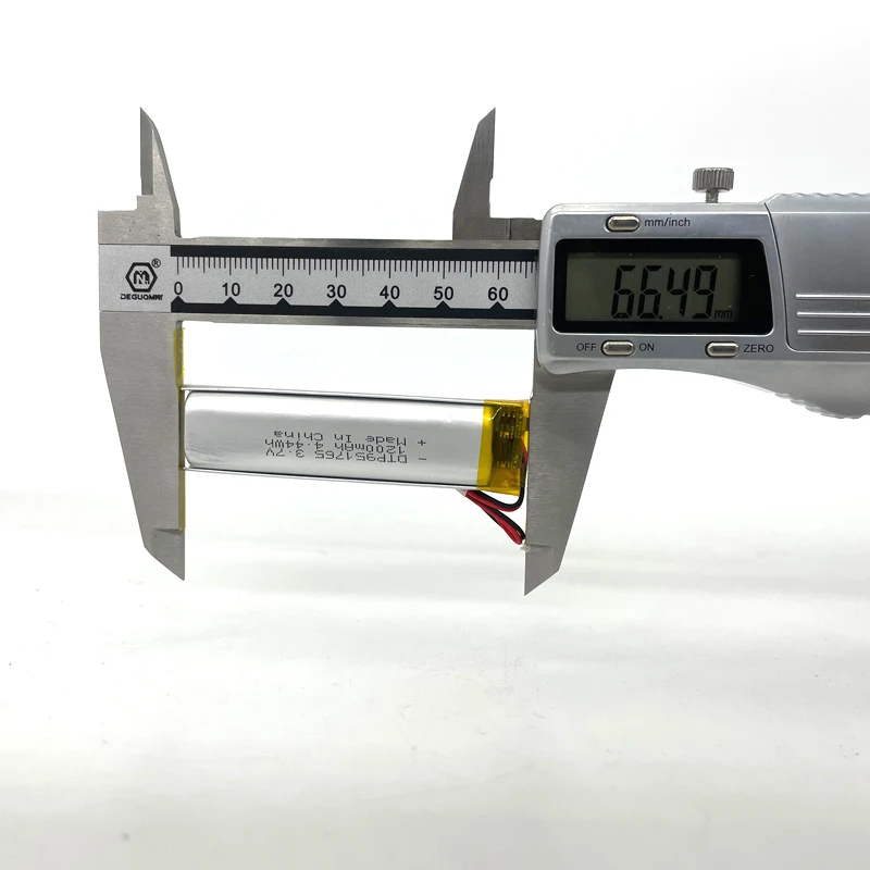 951765 1200mAh with IEC62133, CB, KC62133 , RoHS & UN38.3 | 3.7V LiPo Lithium Ion Battery