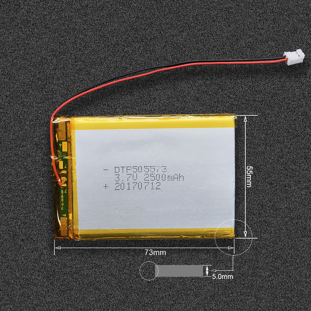 505573 2500mAh | 3.7V LiPo Lithium Ion Battery