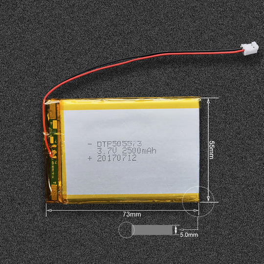 505573 2500mAh | 3.7V LiPo Lithium Ion Battery