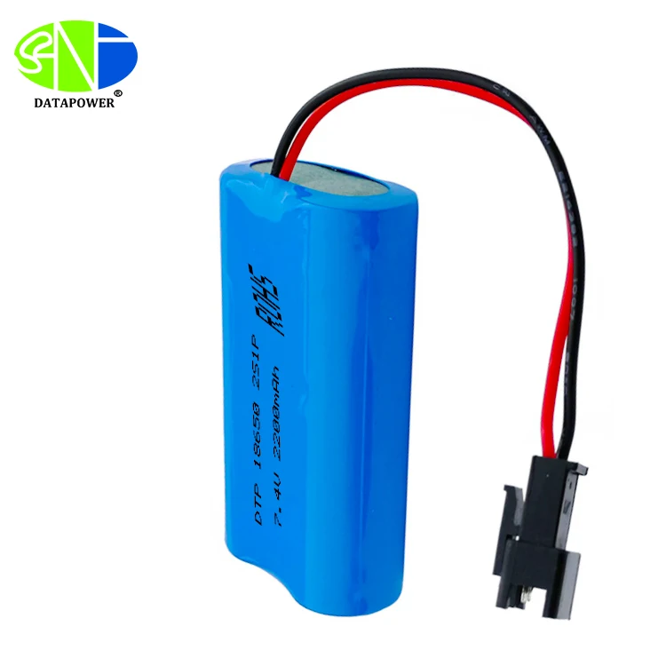 Cylindrical 18650-2S 7.4V  2200mah Li-ion Battery Pack (A-grade cell）