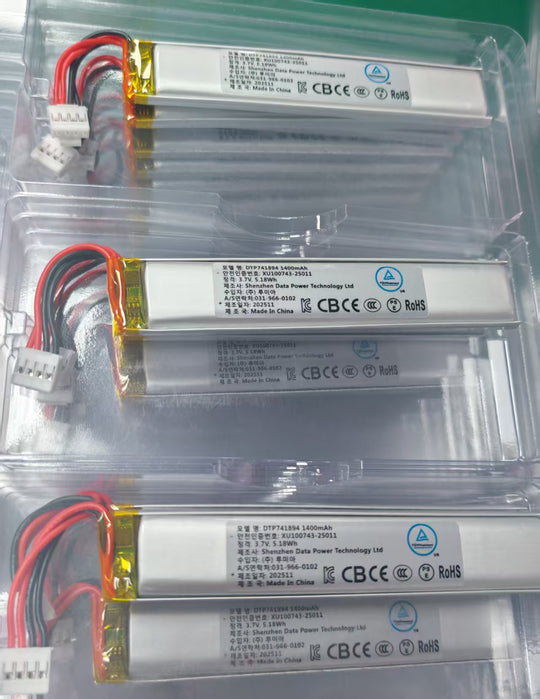 741894 1400mAh with KC62133, UL1642, CE & RoHS | 3.7V LiPo Lithium Ion Battery