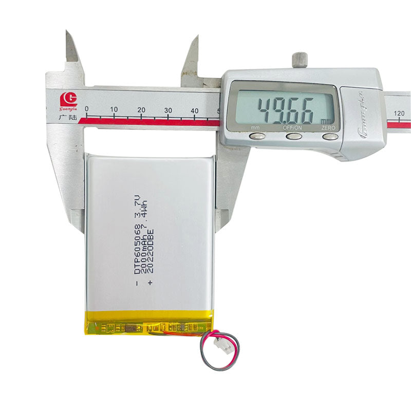 605068 2000mAh with UL1642, CB, CE & RoHS | 3.7V LiPo Lithium Ion Battery