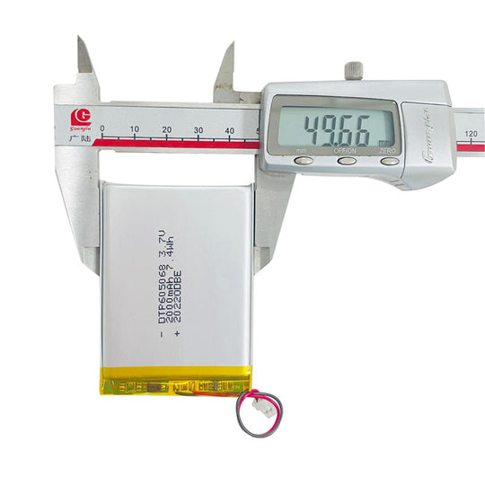 605068 2000mAh with UL1642, CB, CE & RoHS | 3.7V LiPo Lithium Ion Battery