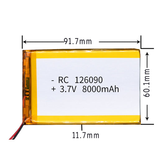 906090 6000mAh | 3.7V LiPo Lithium Ion Battery