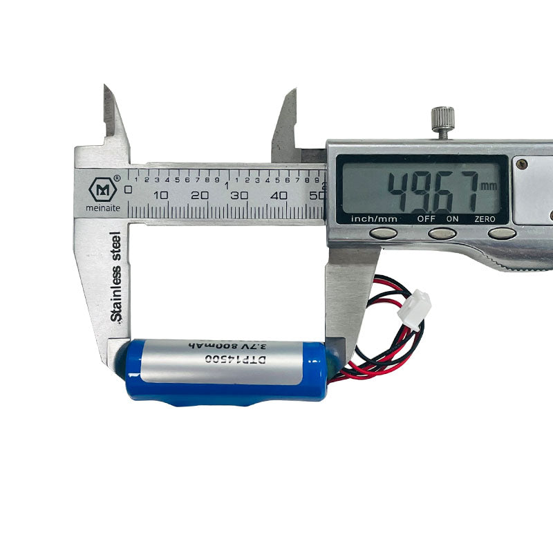 Cylindrical 14500 3.7V 800mah Li-ion Battery (A-grade cell）