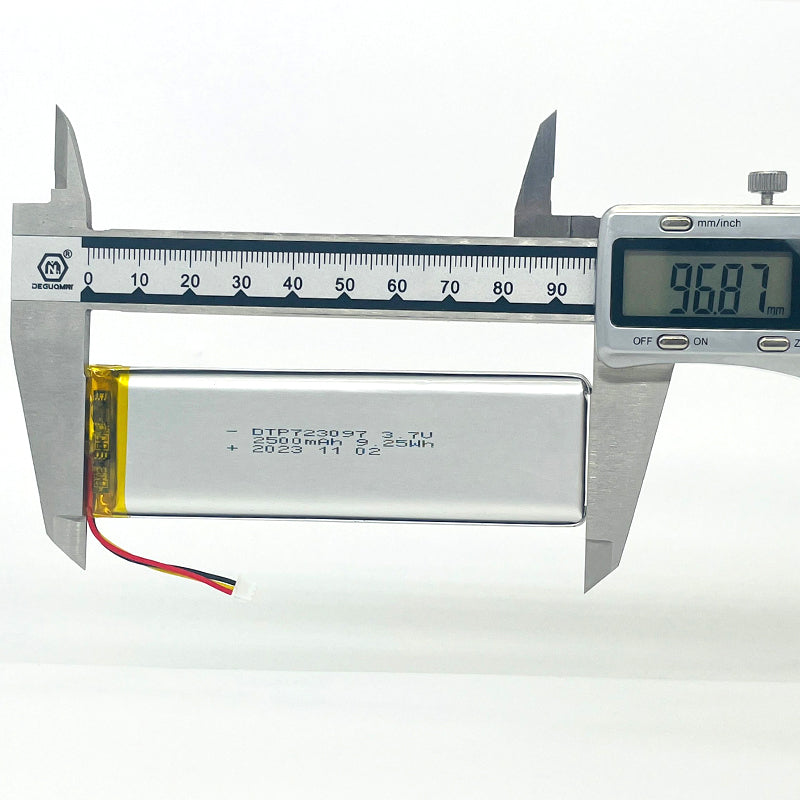 723097 2500mAh with KC62133 & CE | 3.7V LiPo Lithium Ion Battery