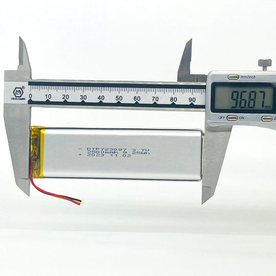 723097 2500mAh with KC62133 & CE | 3.7V LiPo Lithium Ion Battery