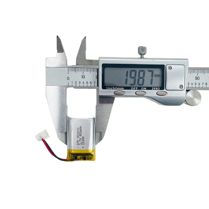 802030 400mAh with UN38.3, UL1642 & RoHS | 3.7V LiPo Lithium Ion Battery