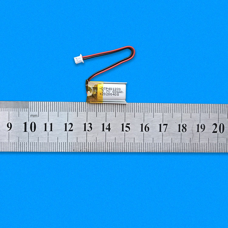 401220 60mAh with UN38.3, UL1642, CB, CE, RoHS | 3.7V LiPo Lithium Ion Battery