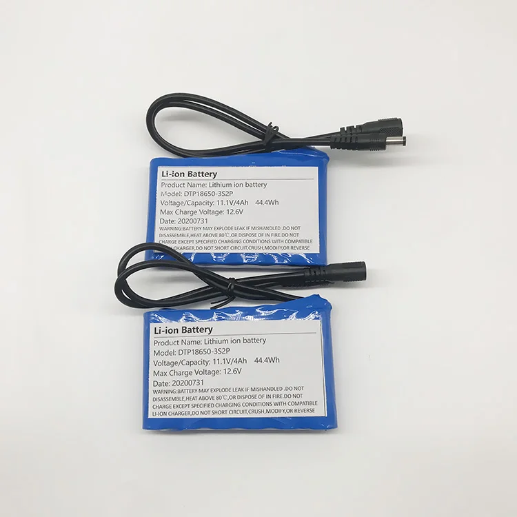 Cylindrical 18650-3S2P 11.1V  4000mah Li-ion Battery Pack (A-grade cell）