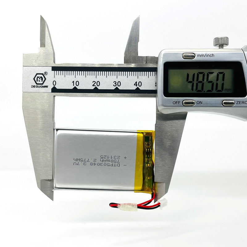 503048 750mAh with UN38.3, IEC62133, CB, KC62133, RoHS, BIS | 3.7V LiPo Lithium Ion Battery
