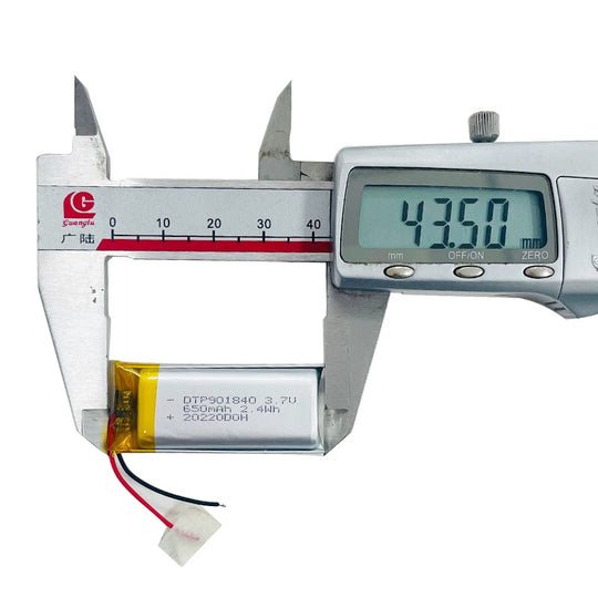901840 650mAh 3.7V Lithium Ion Battery (A-grade cell）