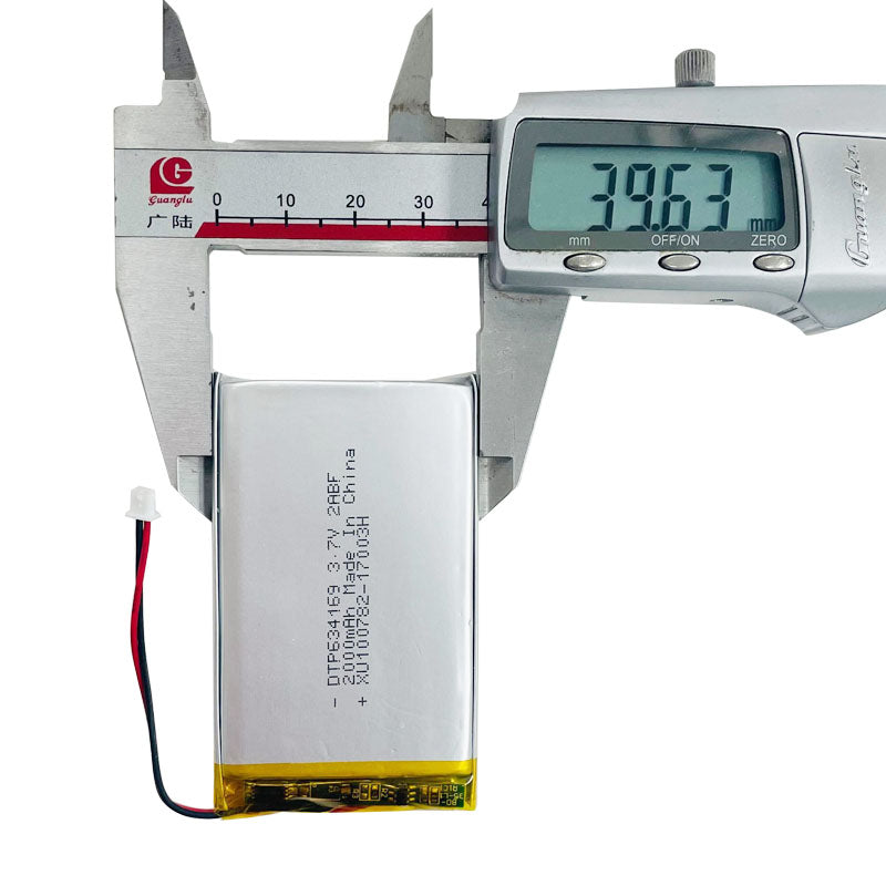 634169 2000mAh with KC62133, IEC62133, PSE, BIS, UL1642 & CE | 3.7V LiPo Lithium Ion Battery