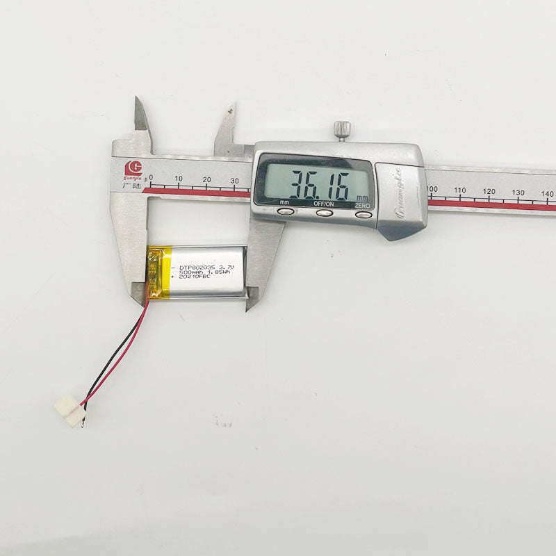802035 500mAh | 3.7V LiPo Lithium Ion Battery
