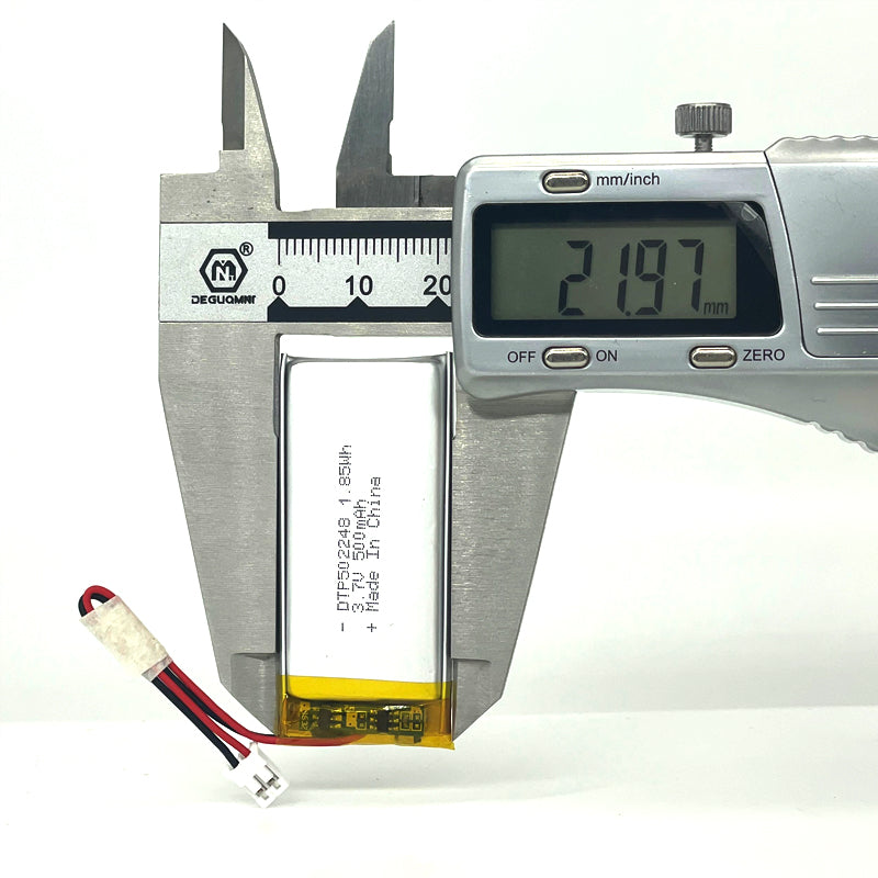502248 500mAh with KC62133 | 3.7V LiPo Lithium Ion Battery