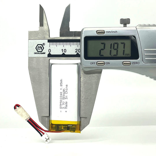 502248 500mAh with KC62133 | 3.7V LiPo Lithium Ion Battery