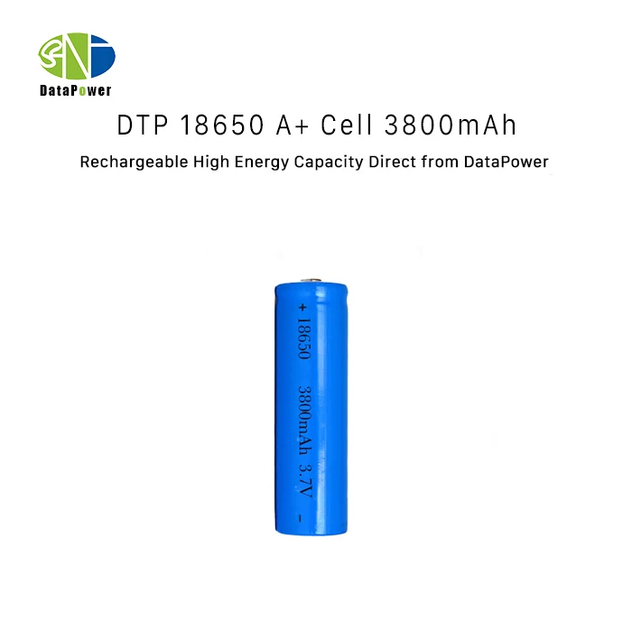 Cylindrical 18650 3.7V 3800mah Li-ion Battery (A-grade cell）