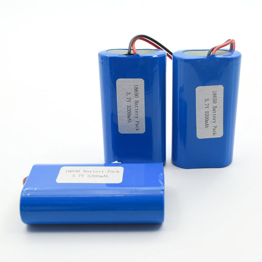 Cylindrical 18650-2P 3.7V  5200mah Li-ion Battery Pack (A-grade cell）