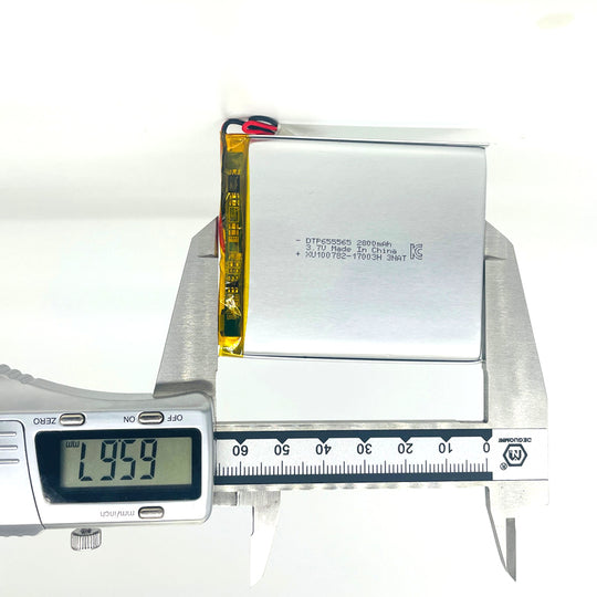 655565 2800mAh with KC62133 & RoHS | 3.7V LiPo Lithium Ion Battery