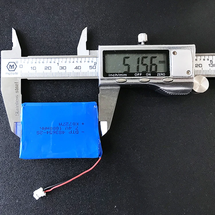 7.4V Lithium Battery Pack 483654-2S 1000mah