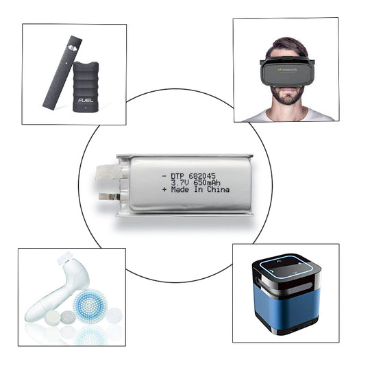 682045 650mAh with KC62133 & UN38.3 | 3.7V LiPo Lithium Ion Battery