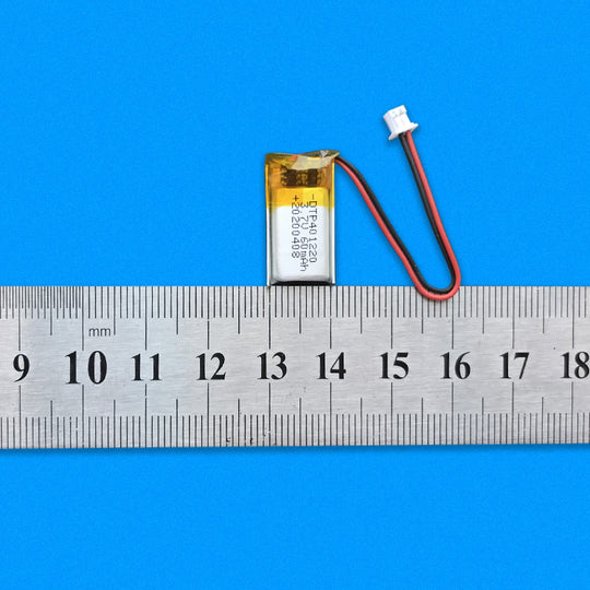 401220 60mAh with UN38.3, UL1642, CB, CE, RoHS | 3.7V LiPo Lithium Ion Battery