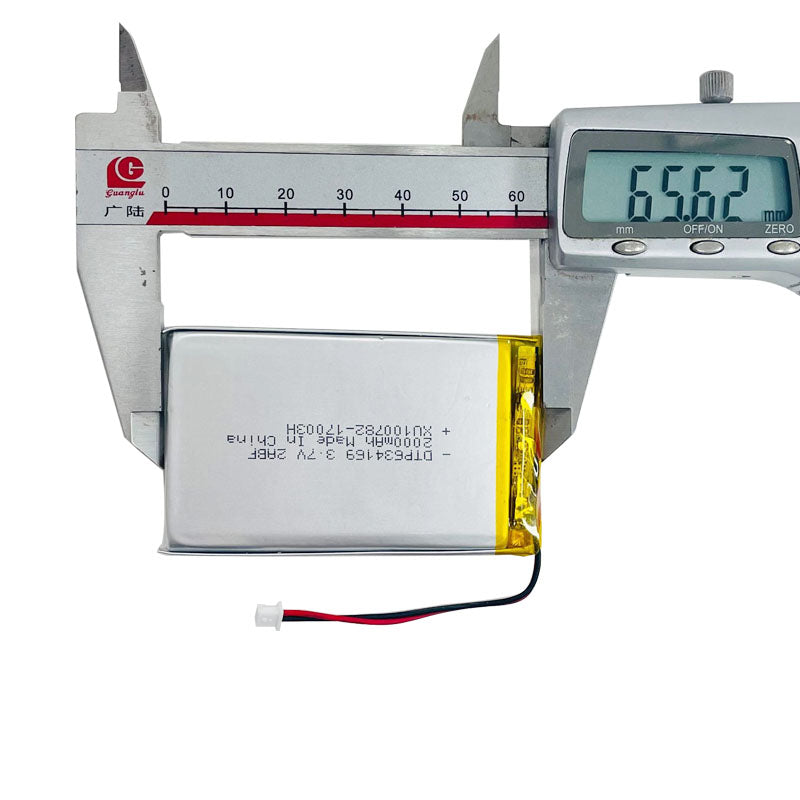 634169 2000mAh with KC62133, IEC62133, PSE, BIS, UL1642 & CE | 3.7V LiPo Lithium Ion Battery