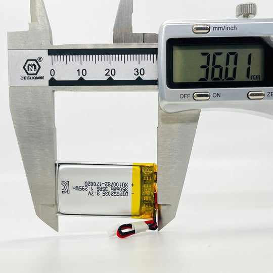 552035 350mAh with KC62133, IEC62133, BIS, CE & RoHS | 3.7V LiPo Lithium Ion Battery