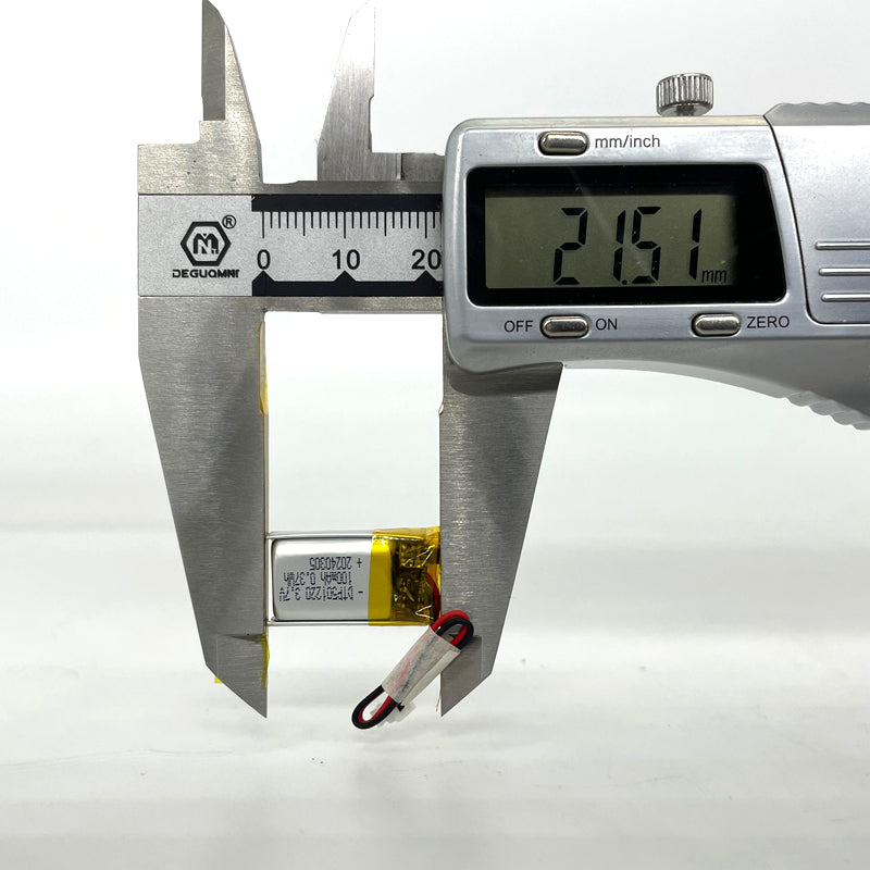 501220 100mAh with KC62133, UN38.3, CB & CE | 3.7V LiPo Lithium Ion Battery