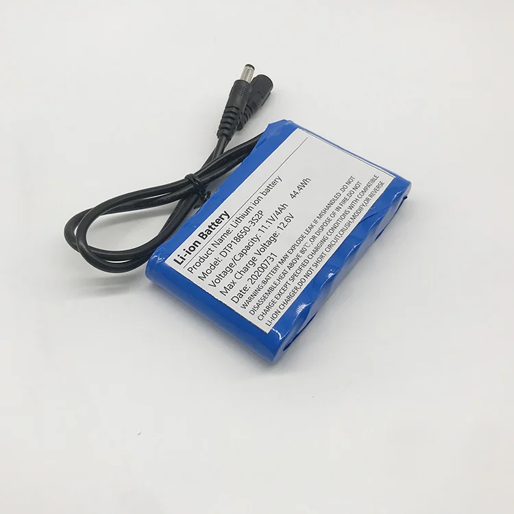 Cylindrical 18650-3S2P 11.1V  4000mah Li-ion Battery Pack (A-grade cell）