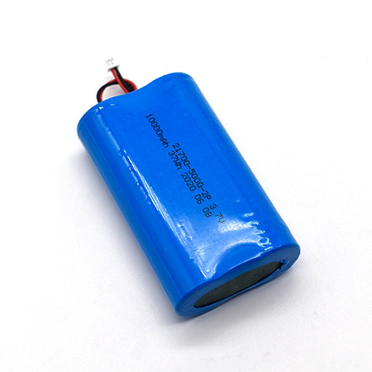 Cylindrical 21700-2P 3.7V 10000mah Li-ion Battery Pack (A-grade cell）