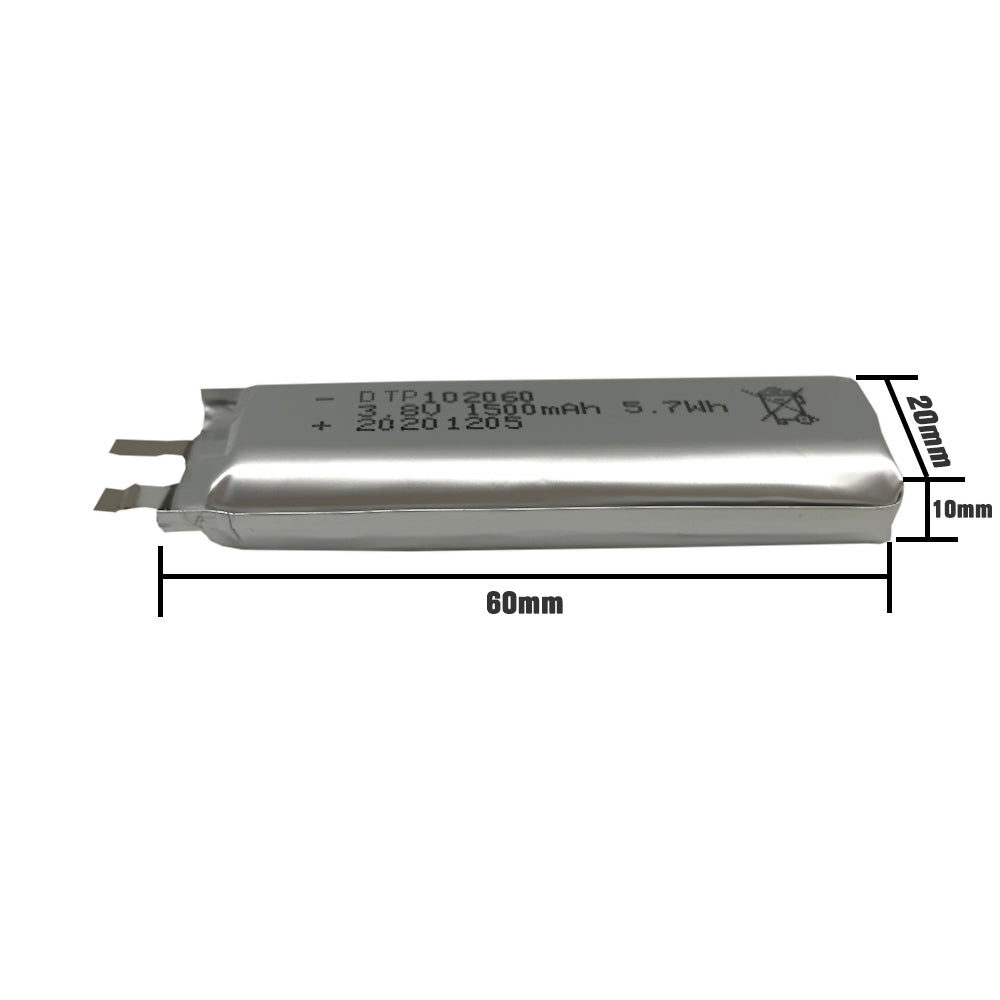 102060 1500mAh | 3.8V High-Voltage LiPo Lithium Ion Battery