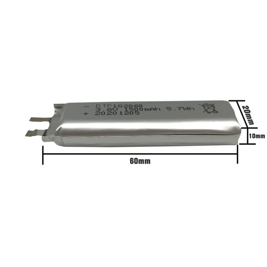 102060 1500mAh | 3.8V High-Voltage LiPo Lithium Ion Battery